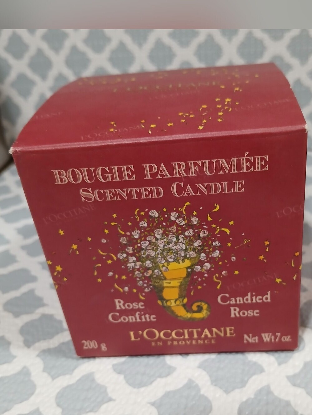 L'OCCITANE Candied Rose Scented Candle 7oz. New In Box